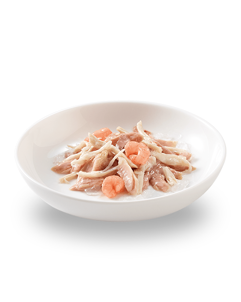Schesir Tonnetto e Pollo con Gamberetti 85gr - Cibo Umido per Gatti Schesir Tonnetto e Pollo con Gamberetti 85gr - Cibo Umido per Gatti